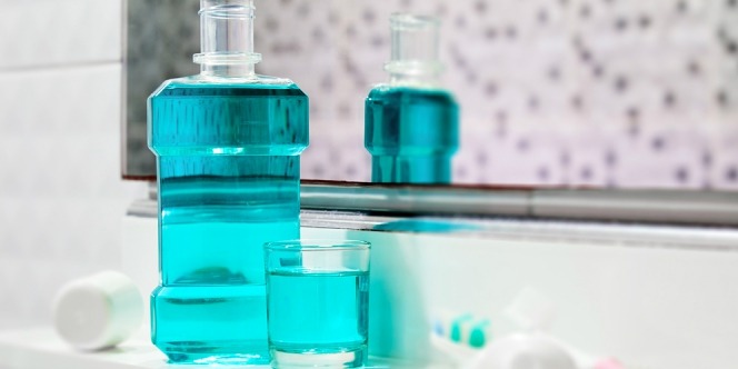 Very good mouthwash used daily in the bathroom