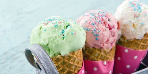 3 pieces of ice cream